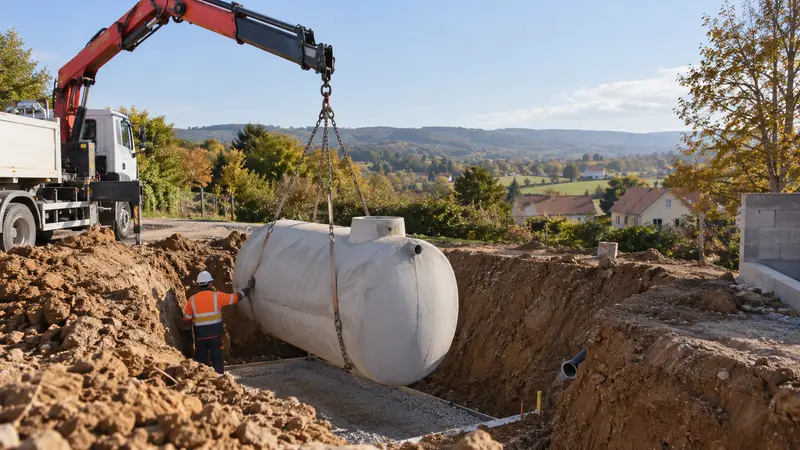 Installation de fosse septique